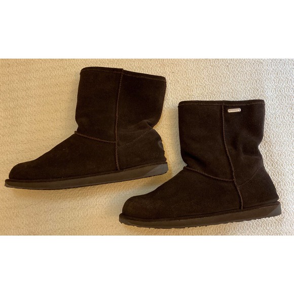 Emu Shoes - EMU UNISEX W10771 Paterson Lo Chocolate Suede Waterproof Mid Calf boots US F9 M8